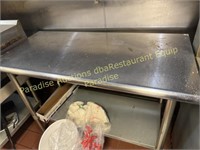Stainless Steel Tables bull nose 48 inch