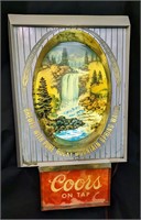 Coors Waterfall Light-up Hanging Sign