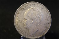 1932 2 1/2 gulden Silver Coin