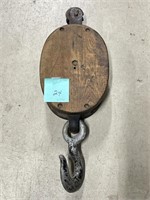 Large Block/Pulley (metal and wood)