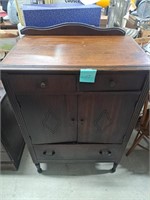 Antique Chest of Drawers, 3 Drawers Behind Doors