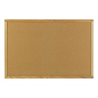 Ghent Natural Cork Bulletin Board Wood Frame 4 x 4