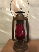 Beacon lantern, red globe