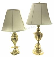(2) Brass Base Table Lamps
