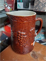 Brown Star Pottery Pitcher