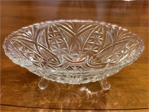 Pressed Glass Footed Bowls