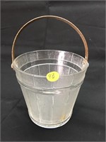 Vintage Ice Bucket With Cute Hammered Metal Handle
