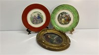 2 Salem china 12’’ decorative plates (red has