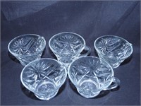Vintage Glass Punch Bowl Cups