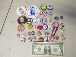 Lot of Vintage Political Pinback Buttons