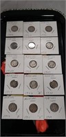 Tray Lot Of Assorted Mercury Dimes