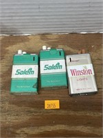 3 vintage Salem and Winston lighters