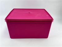 Large 16.5" Pink Tupperware Storage Box