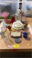 Glassware, Vases, Watch, Misc  Figurines