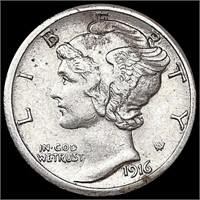 1916-S Mercury Dime NEARLY UNCIRCULATED