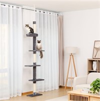 N8652  PEQULTI Cat Tree 90"-107" Gray