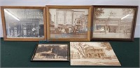 Goodyear and Ford and automobile framed pictures