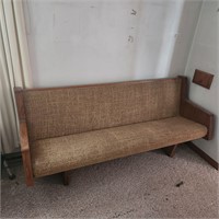 6 FT UPHOLSTERED CHURCH PEW