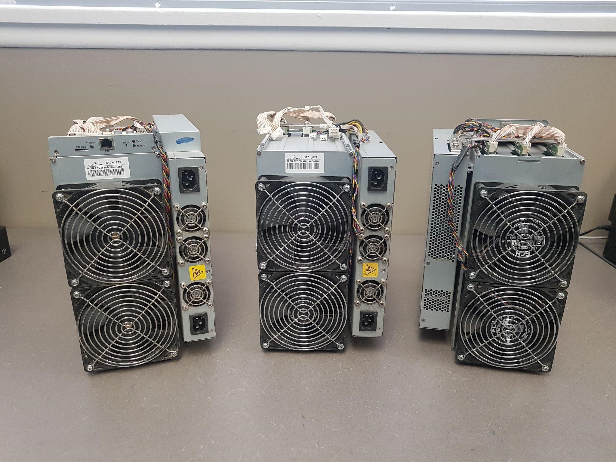 Mix of 10 Bitmain S17 Pro's & S17 Plus Miners