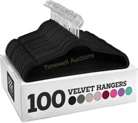 Zober Velvet Hangers - Non-Slip  100 Pack