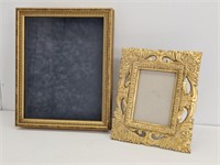 GILT SHOWCASE BOX AND PICTURE FRAME