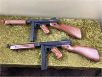 2X WWII REPLICA THOMPSON MACHINE GUN