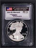 1995-P $1 Silver Eagle PCGS PR69DCAM Mercanti Sig