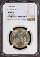 1936 NGC MS67+ Gettysburg Silver Commemorative WOW