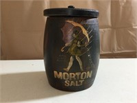 Wooden Morton salt canister