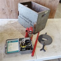 Wooden Box, Timer,  Bottle Jack