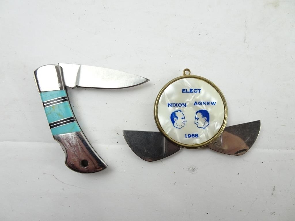 Lot of 2 Pocket Knives - Nixon Agnew Campaign