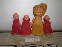 4 pc Vintage Kewpie Doll Lot