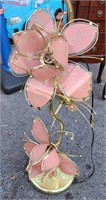 1980s Hollywood Regency Lotus lamp Missing Panes