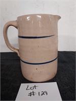 Antique Pottery pitcher 9 1/4" h