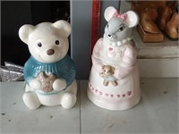 House Of Lloyd Mouse cookie jar + bear