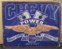 Chevy Power Tin Sign