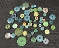 Lot Of Vintage Green Buttons