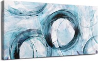 Teal Abstract Wall Art - Canvas Wall Decor