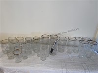 Assortment of frosted etched grape vintage