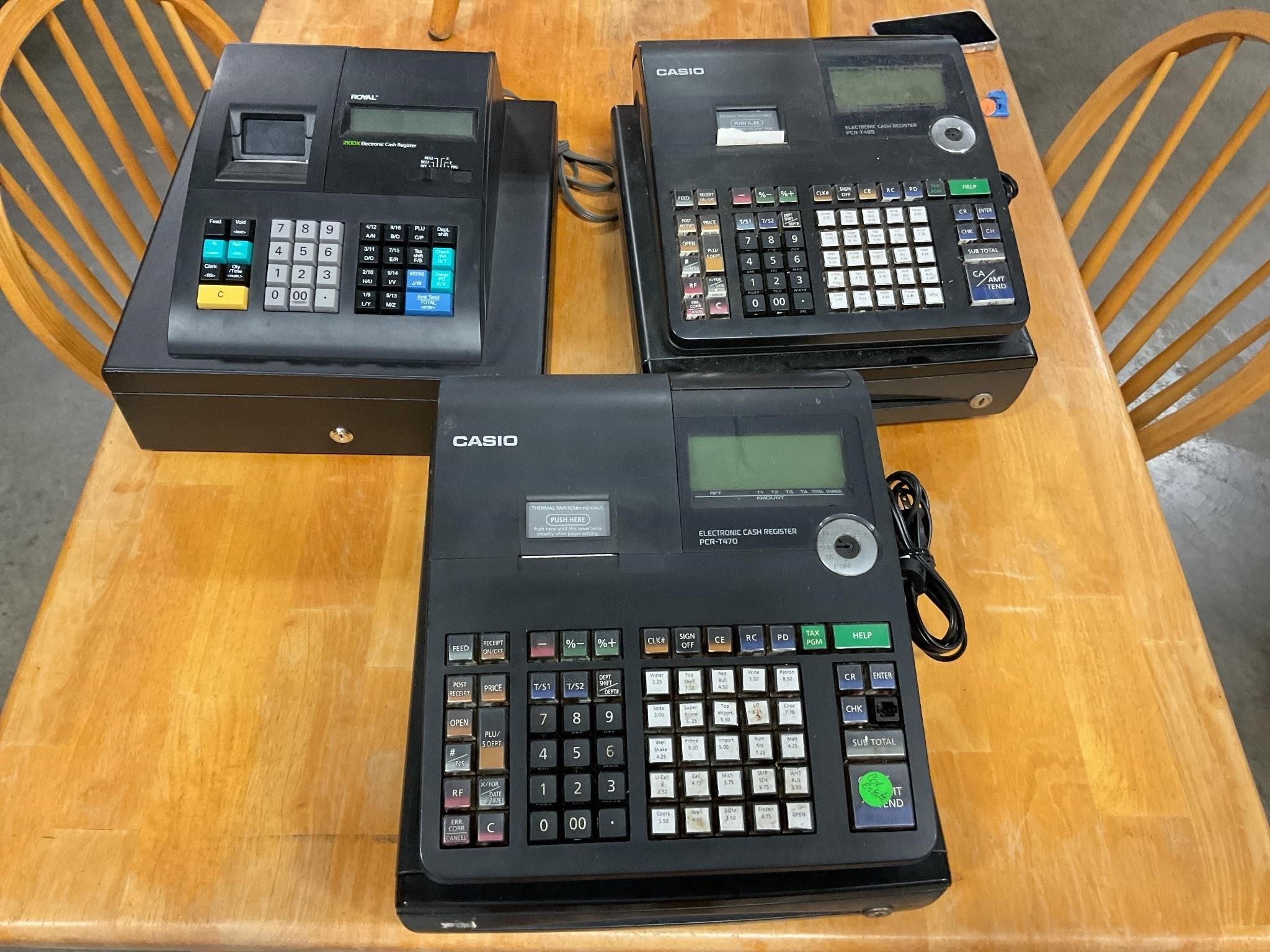 2 Casio & 1 Royal cash registers