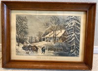 R - CURRIER & IVES "THE SNOW STORM" PRINT (P49)
