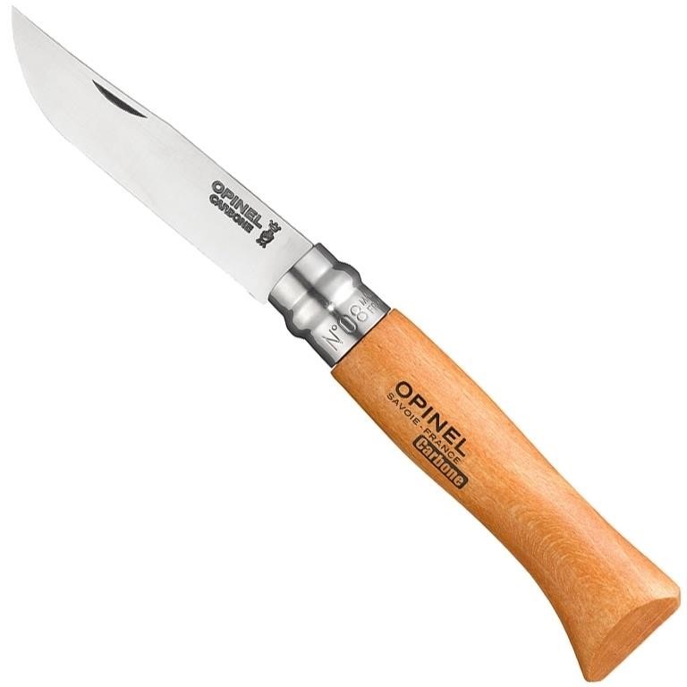 Opinel No.08 Carbon Steel Folding Pocket Knife wit