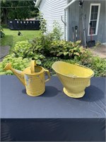 Vintage watering can & coal bucket