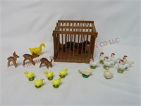 Miniatures ~ Cage & Various Animals / Birds