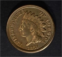 1861 INDIAN HEAD CENT CH BU
