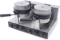 Commercial Waffle Maker, Round Double Head