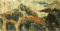 Li Xinchun Chinese Watercolour on Paper Roll
