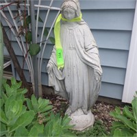 VINTAGE CEMENT STATUE OF MARY