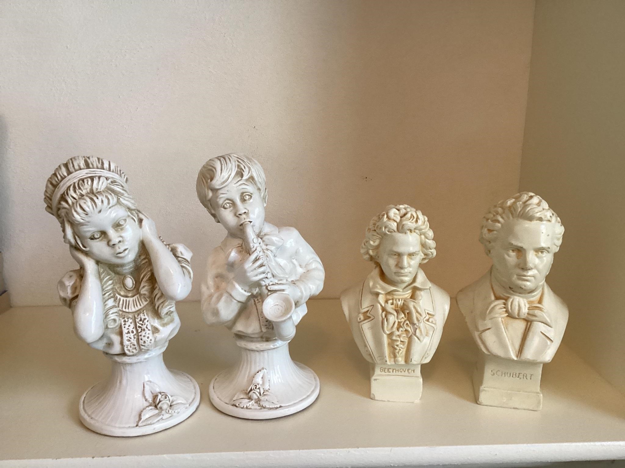 Assorted statues