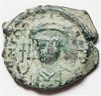 Maurice Tiberius 582-602AD 1/2 Follis Ancient coin